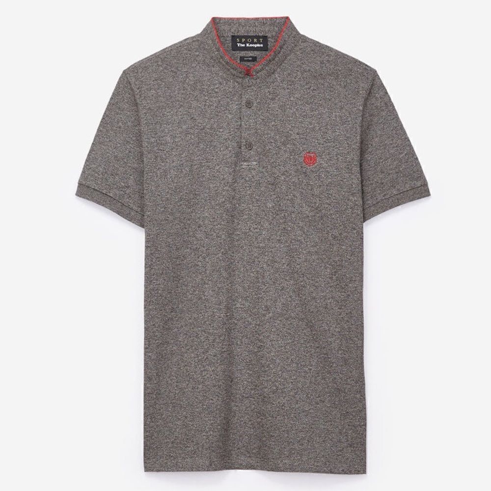 THE KOOPLES Officer Collar Polo Shirt With Contrasting Trim Sz L Classic Fit